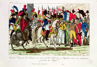 Le peuple de Paris acclame Napoléon (1769-1821) à son retour d